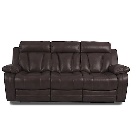 Casual Power Reclining Sofa With Table